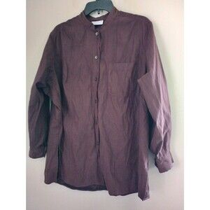 Elisabeth by Liz Claiborne Brown Button Down Size 1 Petite